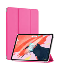 Microsonic Apple iPad Pro 12.9'' 2018 (A1876-A2014-A1895-A1983) Smart Case ve arka Kılıf (Pembe)