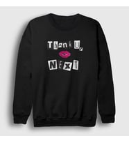Presmono Unisex Bordo Next Ariana Grande Sweatshirt 152761tt (Siyah)