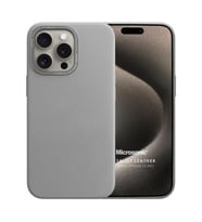 Microsonic Apple iPhone 15 Pro Kılıf Metalist Leather Turuncu (Gri)