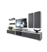 Decoraktiv Flex 5d Mdf Tv Ünitesi Tv Sehpası (Beyaz - Antrasit)