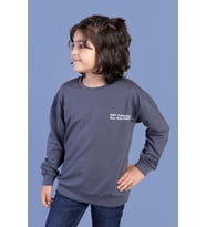 Toontoy Erkek Çocuk Baskılı Sweatshirt (Füme)
