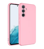 Vendas Samsung A24 Uyumlu W-Lansman Serisi Kamera Korumalı Yumuşak Dokulu Kadife Kaplı Kılıf (Pembe)