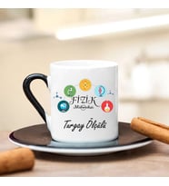 Fizik Mühendisi Türk Kahvesi Fincanı (Siyah)
