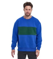 Adams Erkek 3 İplik Oversize Sweatshirt (Saks)