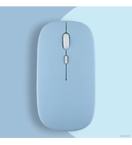 Xiaomi Tablet Şarj Edilebilir Sessiz Mouse Bluetooth + 2.4Hz Wifi Kablosuz Mouse Fare (Mavi)
