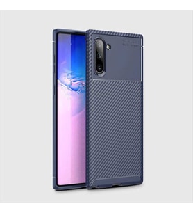 Samsung Galaxy Note 10 Kılıf Karbon Silikon Case (Lacivert)