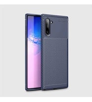 Samsung Galaxy Note 10 Kılıf Karbon Silikon Case (Lacivert)