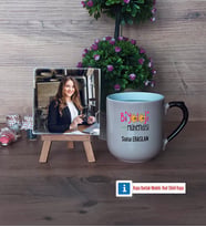 Biyoloji Mühendisi Fotoğraflı Dekoratif Taş, Kupa Bardak Beyaz Hediye (Model 10)