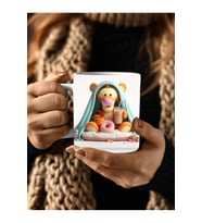 Winnie the Pooh - Kaplan Tigger - İyor - Piglet Baskılı 3D Tasarım Seramik Kupa Mug (10)