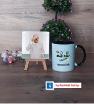 Mali İşler Müdürü Fotoğraflı Dekoratif Taş, Kupa Bardak Beyaz Hediye (Model 11)
