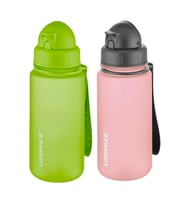 Uzspace 2'li Pipetli Tritan Matara Seti 400 ml FiftyFifty (Yeşil-Pudra)