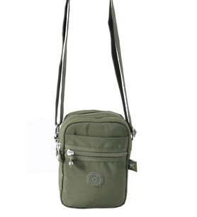 M 227 Mega Bag Krinkıl Kumaş Unisex Küçük Omuz Çantası, Telefonluk (Yeşil)