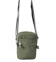 M 227 Mega Bag Krinkıl Kumaş Unisex Küçük Omuz Çantası, Telefonluk (Yeşil)