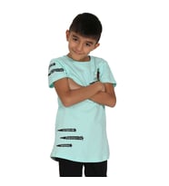 Toontoy Erkek Çocuk Tiger Nakışlı Tişört (Mint Yeşili)