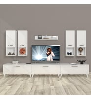 Decoraktiv Eko 8da Mdf Retro Tv Ünitesi Tv Sehpası (Beyaz)