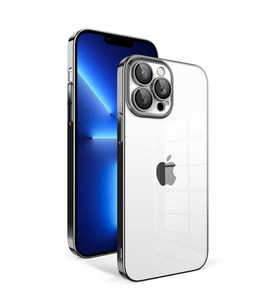 Vendas iPhone 12 Pro Uyumlu (12 Pro) Veve Serisi Parlak Renkli Kenarlı Elektroplated Magic Silikon Kılıf (Siyah)