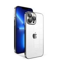 Vendas iPhone 12 Pro Uyumlu (12 Pro) Veve Serisi Parlak Renkli Kenarlı Elektroplated Magic Silikon Kılıf (Siyah)