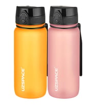 Uzspace 2'li Tritan Matara Seti 650 ml 14 Farklı Renk Seçeneği FiftyFifty (Pembe-Fuşya)