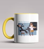 Kişiye Özel Müzik Öğretmeni Tasarımlı Siyah Renk Kupa Bardak 3 (Sarı)