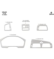 Meriç® Volvo V70 Ön Torpido Kaplama Maun 6 Parça 2000-2005 (Alüminyum)