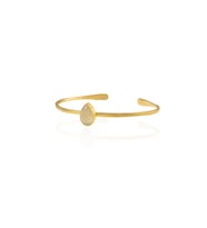 Kadir Jewellery Zirkon Taşlı Ayarlanabilir 22 Ayar Altın Kaplama Bilezik (Beyaz)