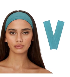2'li Spor Kadın Erkek Saç Bantları, Elastik Kaymaz İnce Ter Emici Esnek Genç Saç Bandı Bandana, Kadın Makyaj Yüz Yıkama Koşu Dans Fitness Yoga Pilates Bisiklet İçin Saç Bandı Taç, Kadın & Erkek Pamuk Atletik Egzersiz Ter Bandı Düz Renk Kafa Bandı (Turkuaz