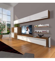 Decoraktiv Eko 8 Mdf Std Tv Ünitesi Tv Sehpası (Beyaz - Kahverengi)