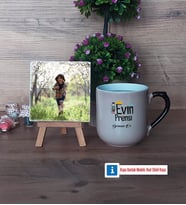 Evin Prensi Fotoğraflı Dekoratif Taş, Kupa Bardak Beyaz Hediye (Model 10)