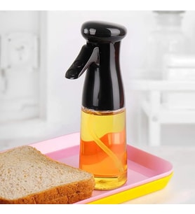 Yeni Nesil Airfryer Sprey Yağdanlık 220ml Kolay Kullanımlı Yağdanlık Zeytinyağı Ve Yağ Püskürtücü (Siyah)
