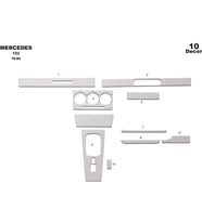 Meriç® Mercedes 123 Ön Torpido Kaplama Maun 10 Parça 1976-1986 (Alüminyum)