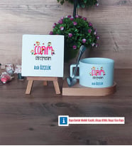 Öğretmenler Günü Hediyesi Dekoratif Taş, Kupa Bardak Kırmızı Hediye (Model 7)