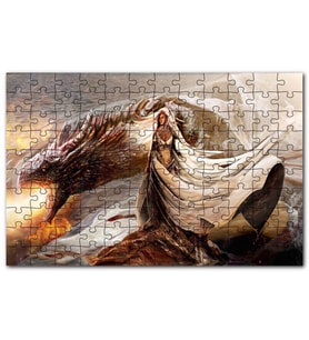 Cakapuzzle Daenerys Targaryen Dragon Game of Thrones Puzzle Yapboz MDF (Ahşap) (500 Parça)
