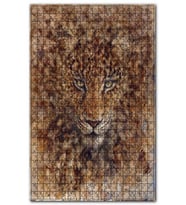 Cakapuzzle Afrika Leoparı Çizim Görseli Puzzle Yapboz MDF (Ahşap) (1000 Parça)