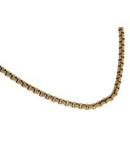 Unisex 2 mm Çelik Kolye (Gold)