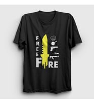 Presmono Unisex Haki Knife Free Fire T-Shirt 232650tt (Siyah)