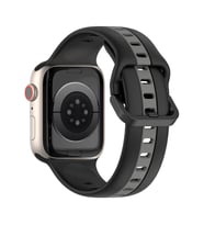 Apple Watch 10/11 42mm-38/40/41mm Kordon Line Ayarlanır Spor Kordon 2/3/4/5/6/se (Siyah-Gri)