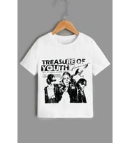 Çocuk Cartoon Face Pamuklu Tshirt (A.Beyaz)