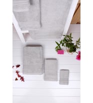Lavanta Bitkisel Organik Boyama Havlu Seti 3 Parça (Gri)