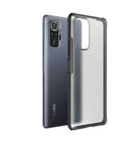Xiaomi Redmi Note 10 Pro Kılıf Kamera Çıkıntılı Airbag Tasarım Sert Silikon (Siyah)