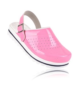 FootFlex Tokalı Rugan Ortopedik Sabo Hastane Doktor Hemşire Terliği (Pembe)