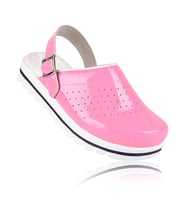 FootFlex Tokalı Rugan Ortopedik Sabo Hastane Doktor Hemşire Terliği (Pembe)