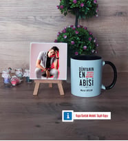 Abiye Hediye Fotoğraflı Dekoratif Taş, Kupa Bardak Beyaz Hediye (Model 11)