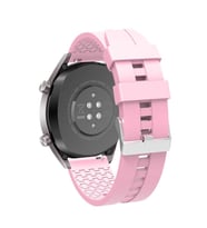 Samsung Galaxy Watch 4 5 6 7 FE 40 40 44 Classic 42 43 46 47 mm Kordon Silikon Ş (Pembe)