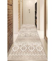 Dijital Baskılı Kaymaz Taban Yıkanabilir Modern Yolluk Ve Koridor Halısı NDU-HT-986 (Vizon)