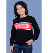 Toontoy Erkek Çocuk Baskılı Sweatshirt (Siyah)