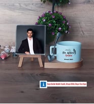 Din Kültürü Öğretmeni Fotoğraflı Dekoratif Taş, Kupa Bardak Beyaz Hediye (Model 8)