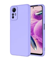 Xiaomi Redmi Note 12S Kılıf Kamera Korumalı iÇi Süet Dokulu Lansman Tipi Silikon (Lila)