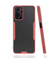 Oppo A96 4G Kılıf Zore Parfe Kenarları Pastel Renk Silikon Kılıf (Pembe)