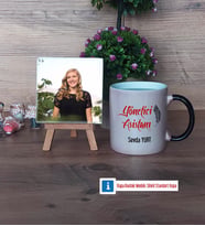 Yönetici Asistanına Hediye Fotoğraflı Dekoratif Taş, Kupa Bardak Beyaz Hediye (Model 9)