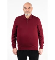 SAN&FA TRİKO BATTAL YAKALI ERKEK KAZAK (Bordo)